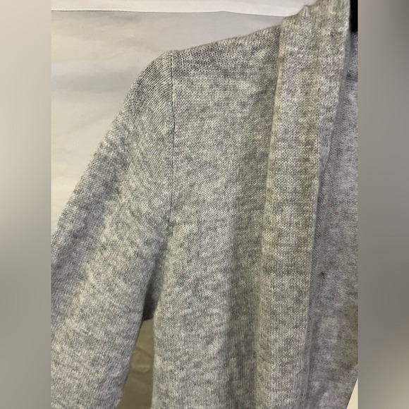Kial NWT Women's 100% Cashmere Marled Gray Open Front Cardigan- Size Large - Picture 6 of 6